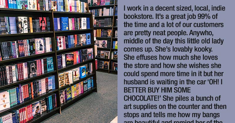 Bookstore Worker Shares Her Encounter with a “Little Old Lady” Who Shocked Everyone at Checkout