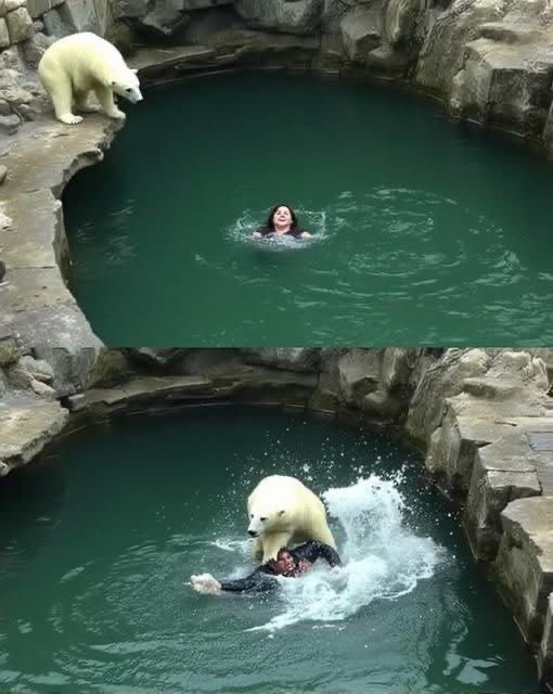 A 32-year-old woman was attacked by a polar bear after she jumped into their enclosure at the Berlin zoo