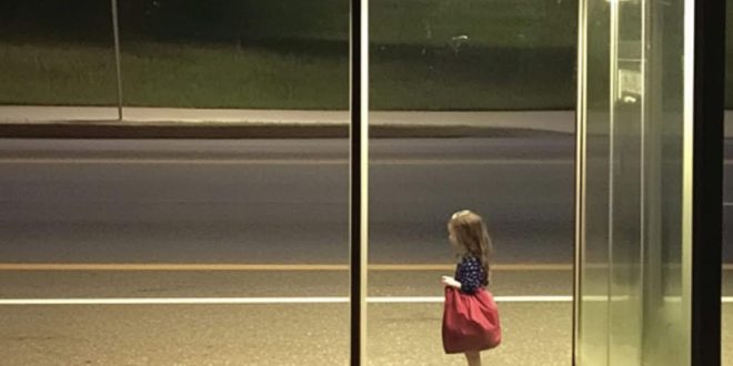 Every day, I noticed a lonely little girl with a red bag at the bus stop