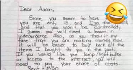 Mom’s honest letter to son gives him “rude awakening”