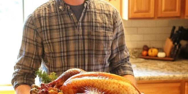 My husband cooked the turkey this year