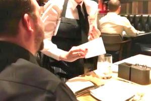 A stunning waitress handed my husband a note – his face flushed as he read it