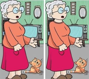 See if you can spot the difference between the grandmother and grandson in the picture within 12 seconds.