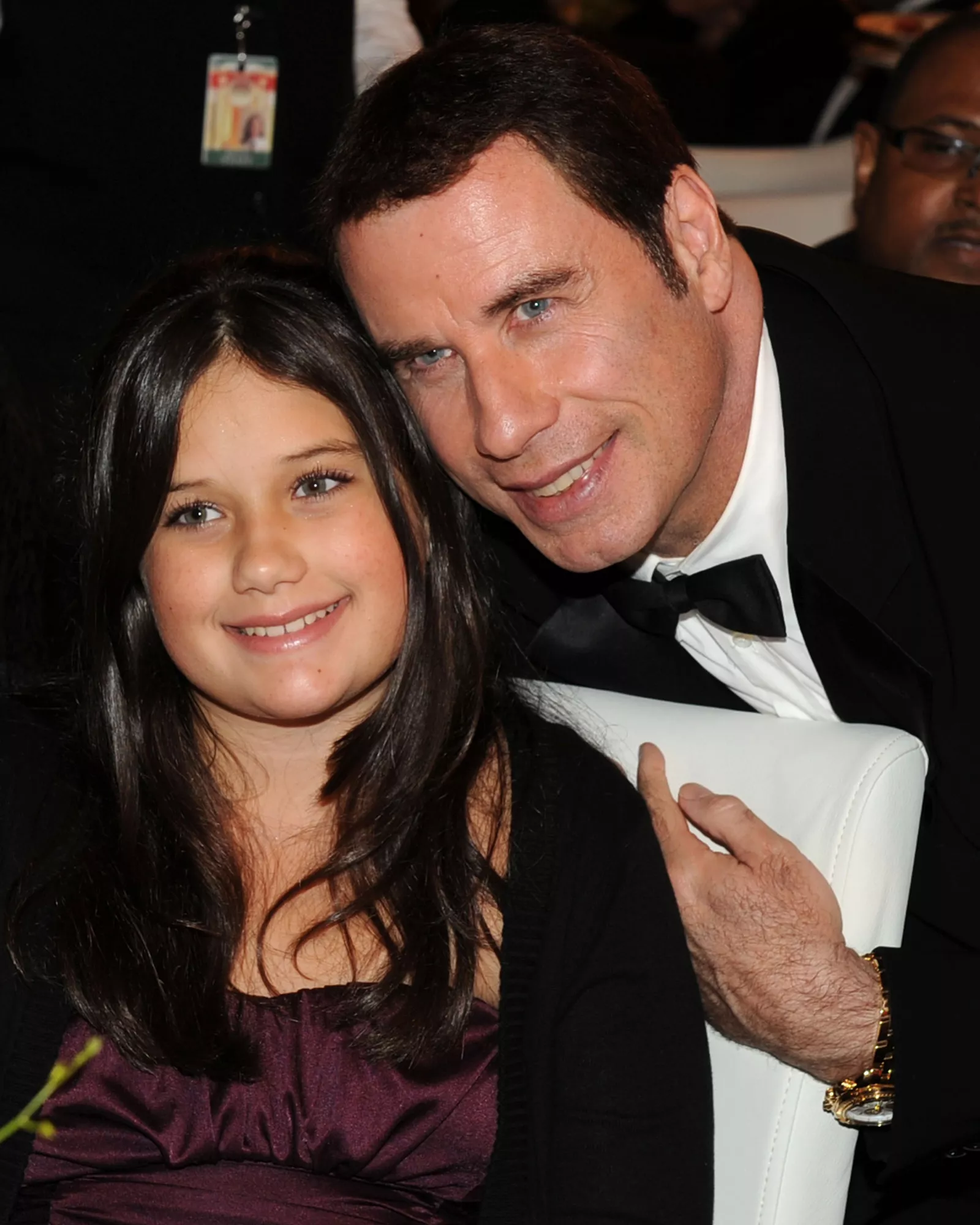 John Travolta (R) and daughter actress Ella Bleu Travolta attend The Church of Scientology Celebrity Centre 41st Anniversary Gala