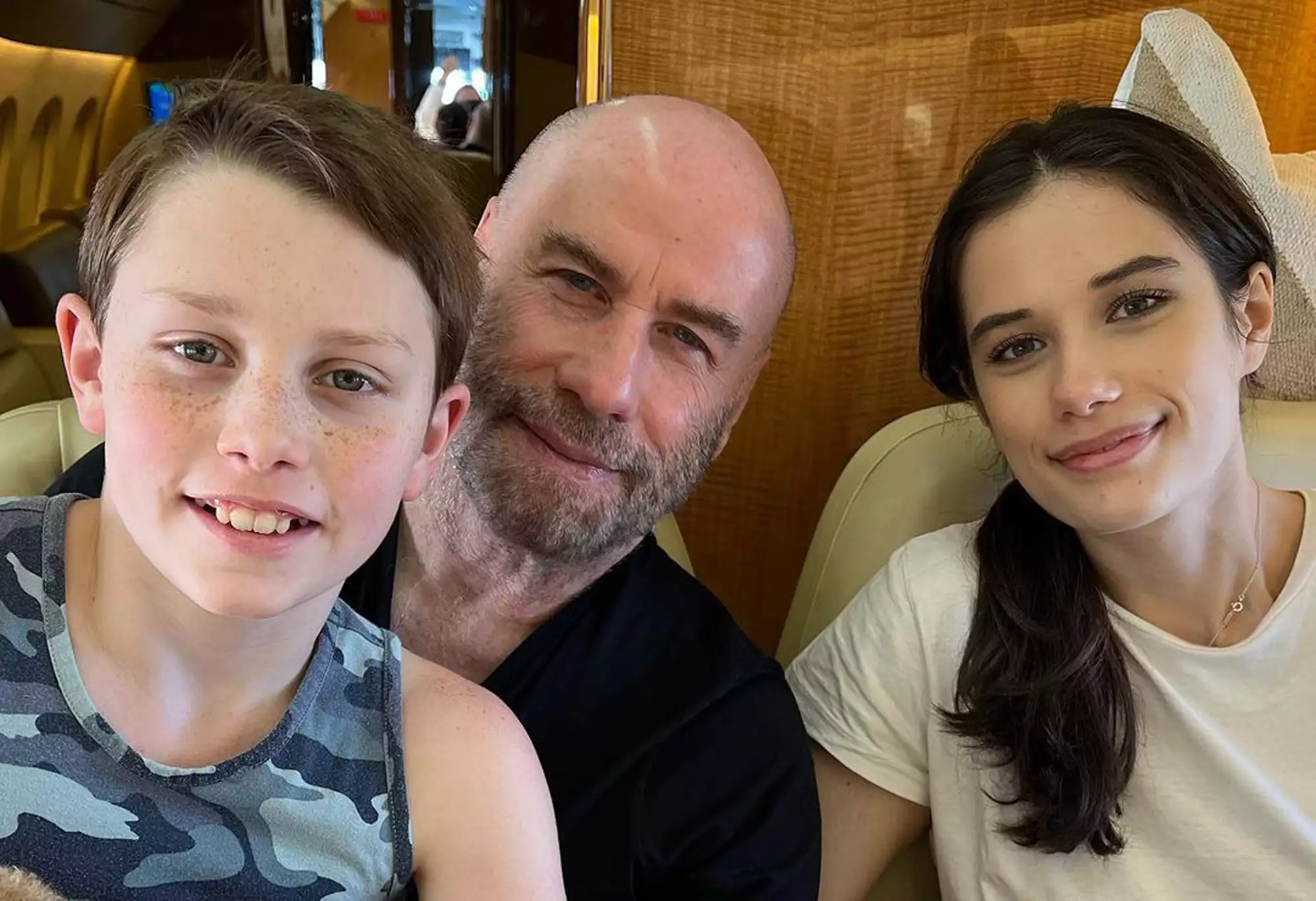 John Travolta with his kids, Benjamin and Ella Bleu