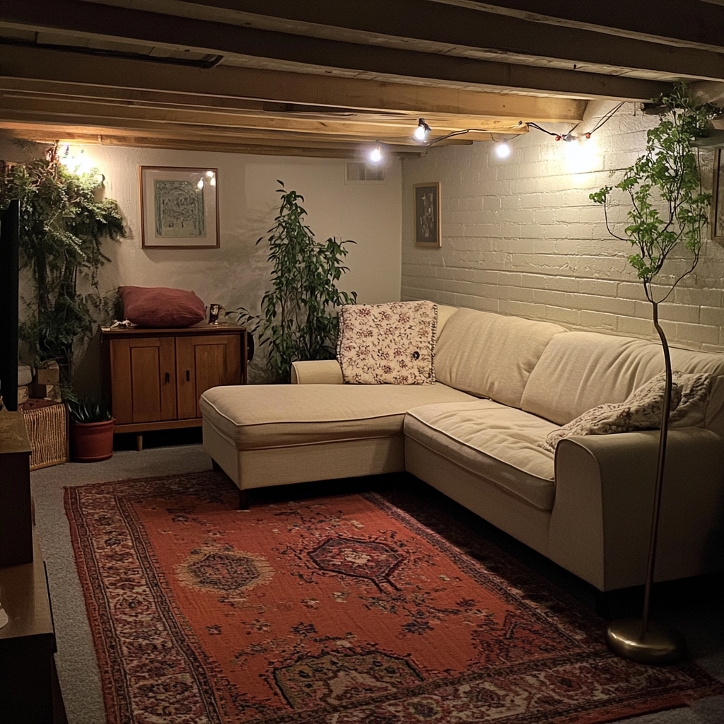 A cozy basement | Source: Midjourney