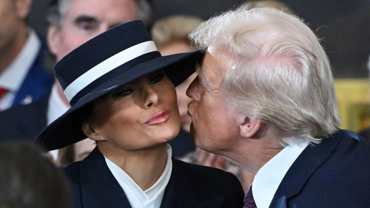 Melania Trump's hat: Behind the awkward inauguration kissing moment |  Euronews