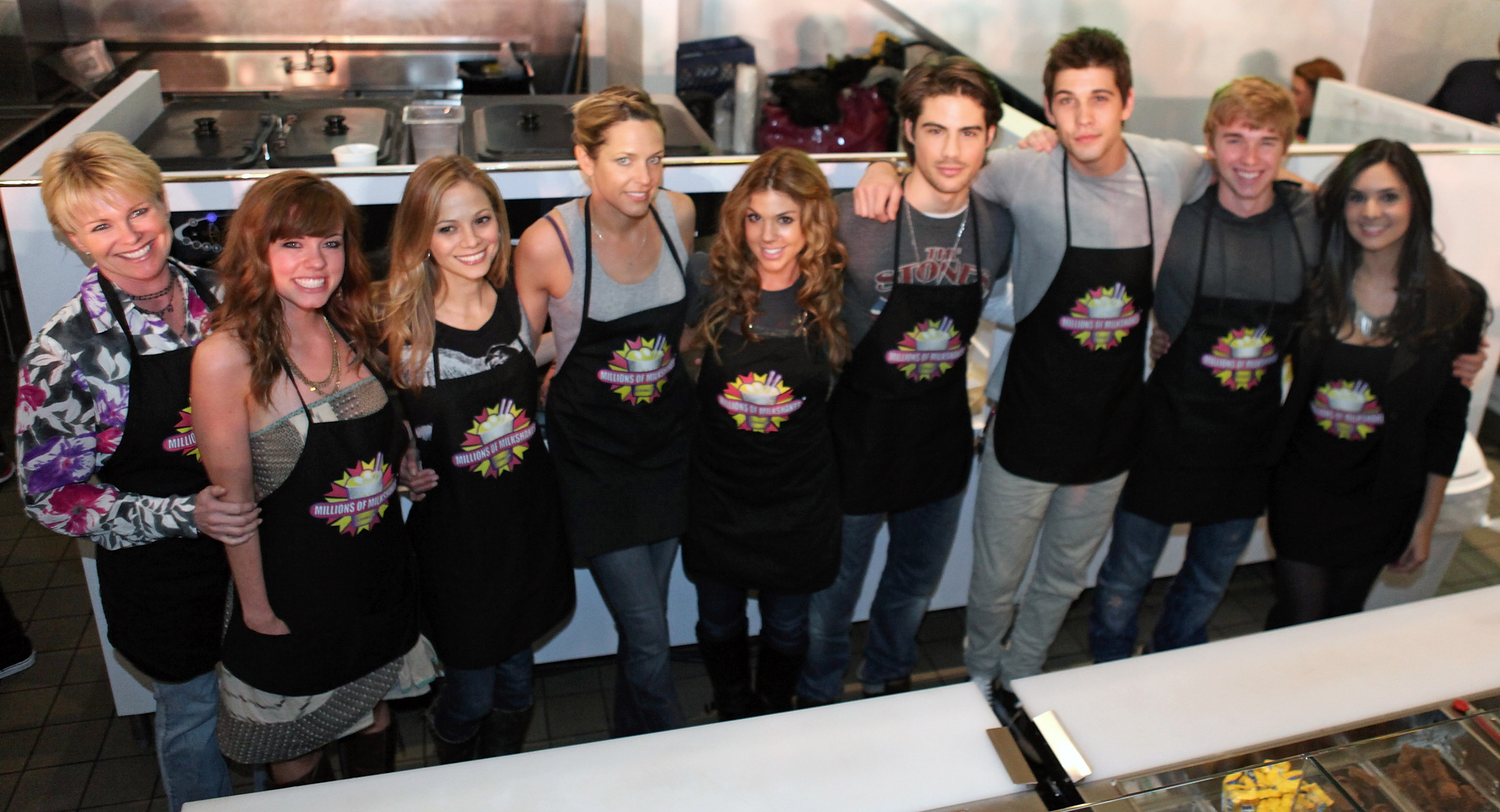 Judi Evans, Molly Burnett, Tamara Braun, Arianne Zucker, Kate Mansi, Francisco San Martin, Casey Jon Deidrick, Chandler Massey, and Camila Banus attend "Days Of Our Lives" cast members celebrating 45 years on TV with anniversary in Culver City, California, on March 26, 2011 | Source: Getty Images