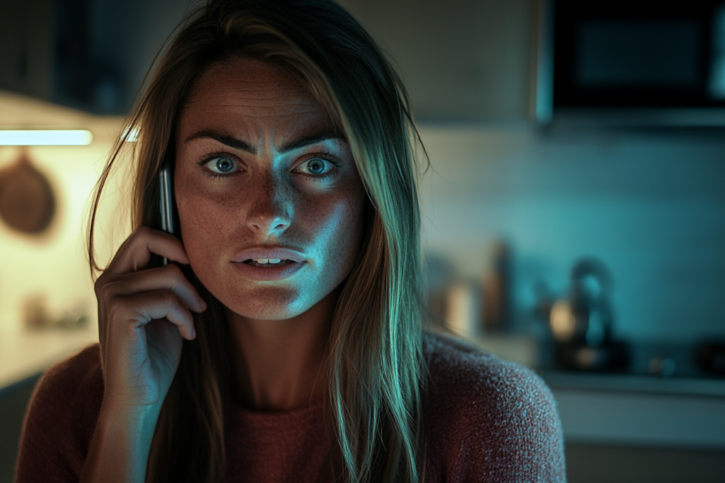 A woman talking on the phone | Source: Midjourney