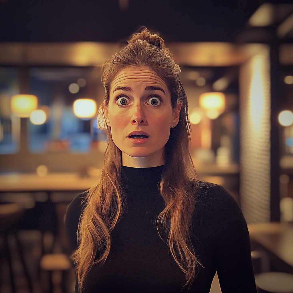 A woman standing in a restaurant | Source: Midjourney