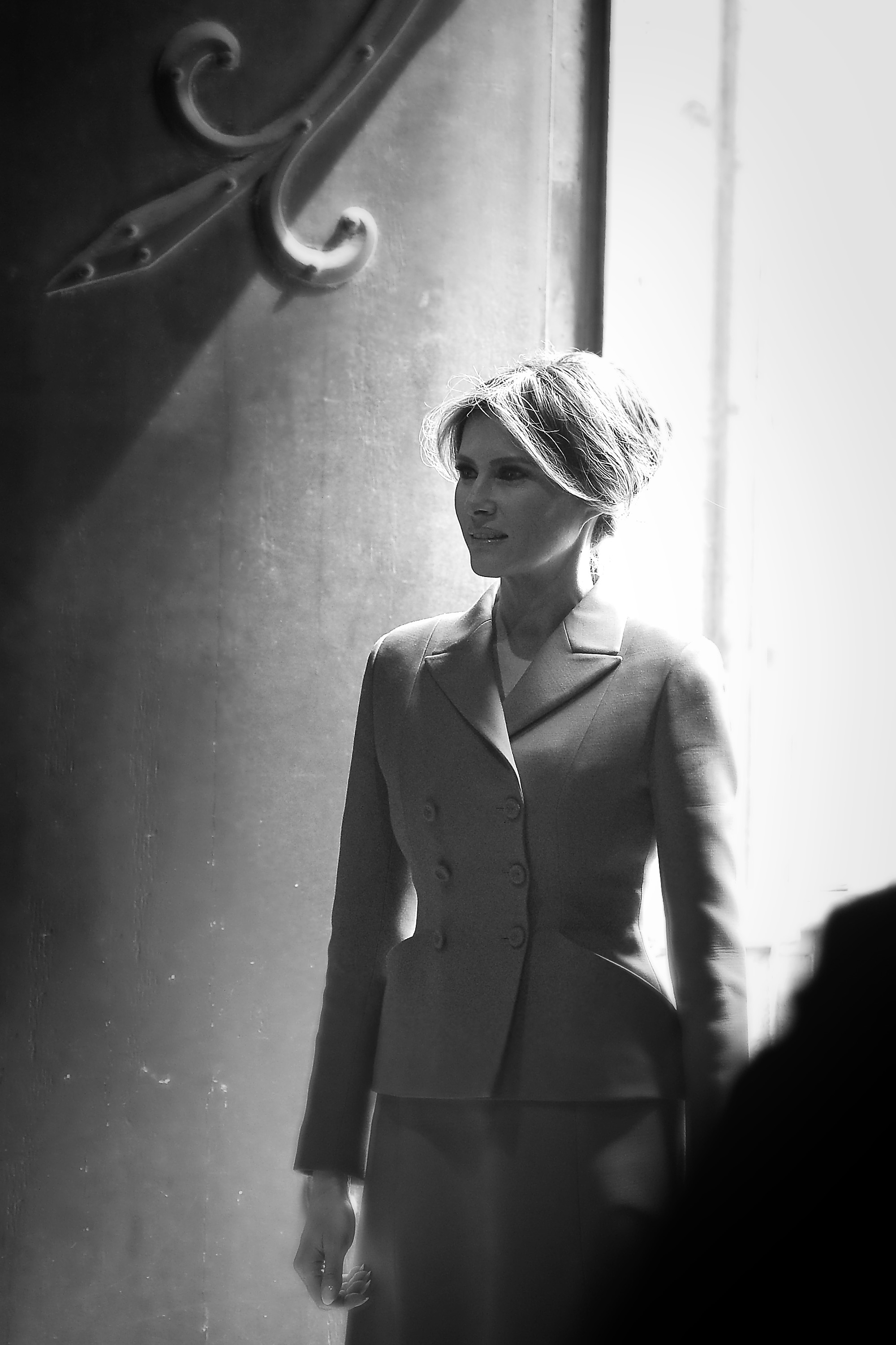 Melania Trump visiting the Notre Dame Cathedrale in Paris, France on July 13, 2017. | Source: Getty Images