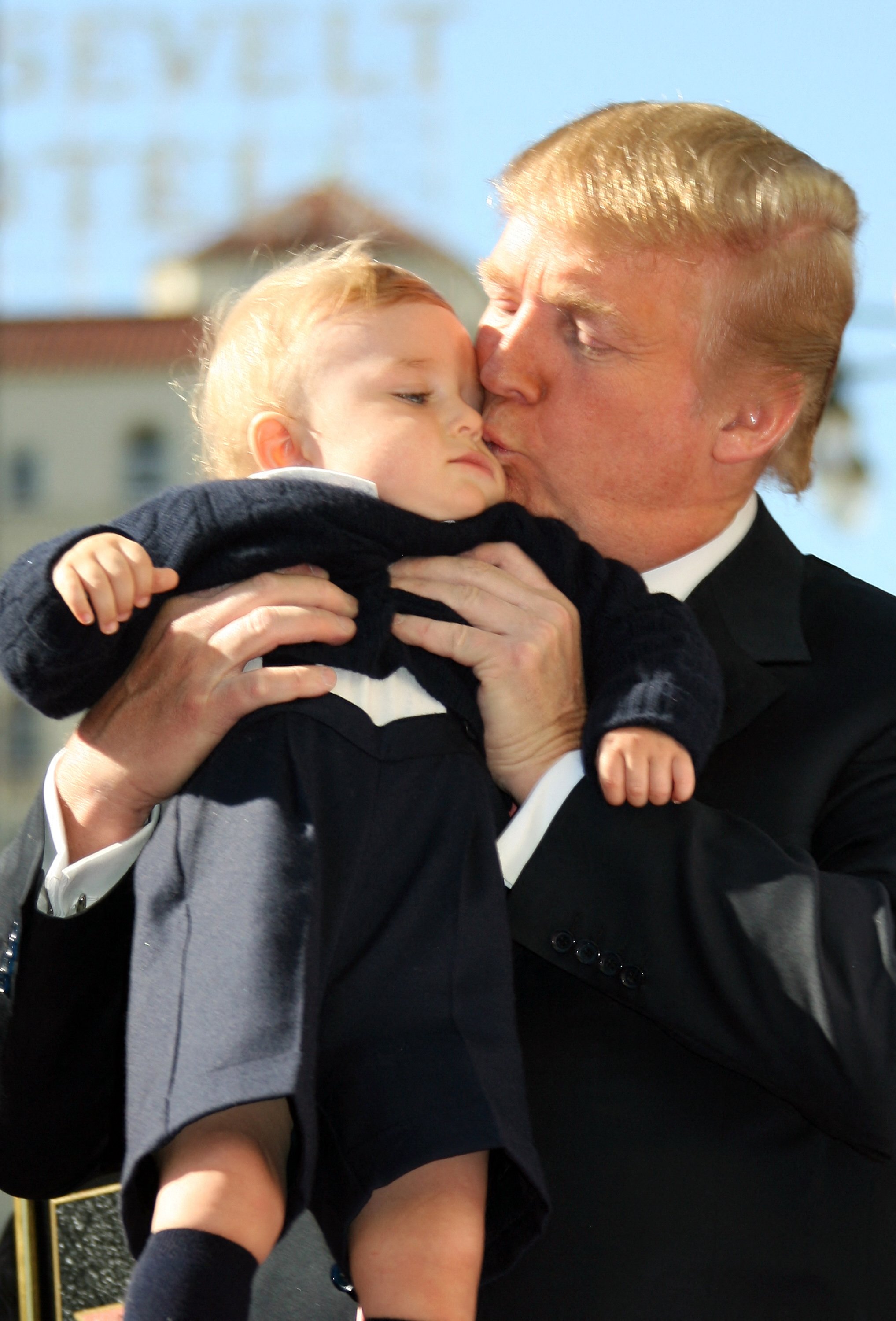 Barron and Donald Trump photographed on January 16, 2007. | Source: Getty Images