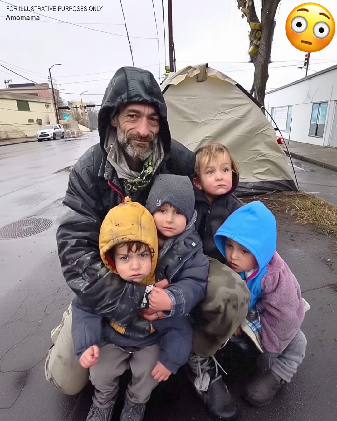 A father of four living in a tent selflessly donates his last $2 to a stranger at a gas station