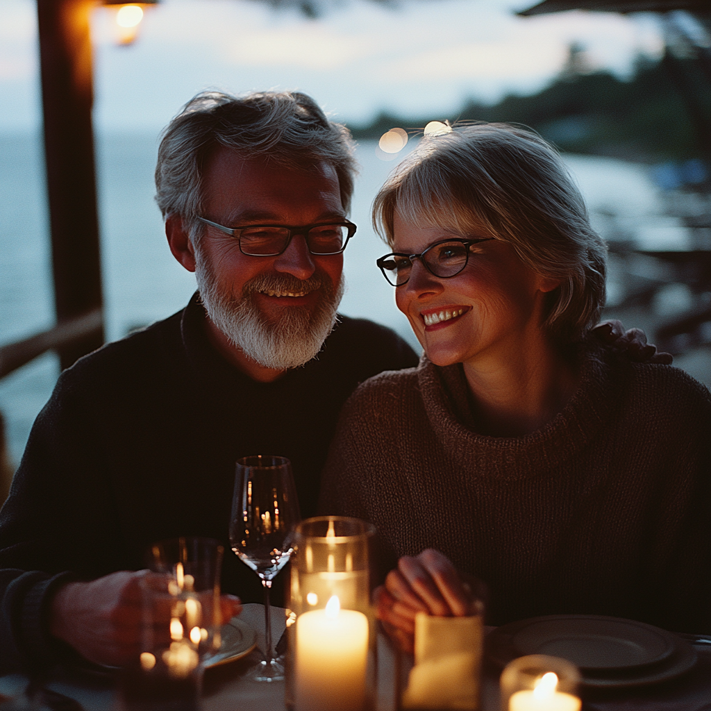 A happy couple on vacation | Source: Midjourney