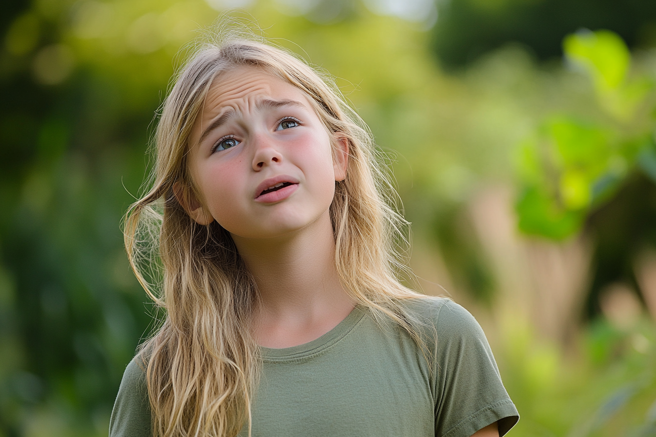 A teen girl with a confused frown | Source: Midjourney