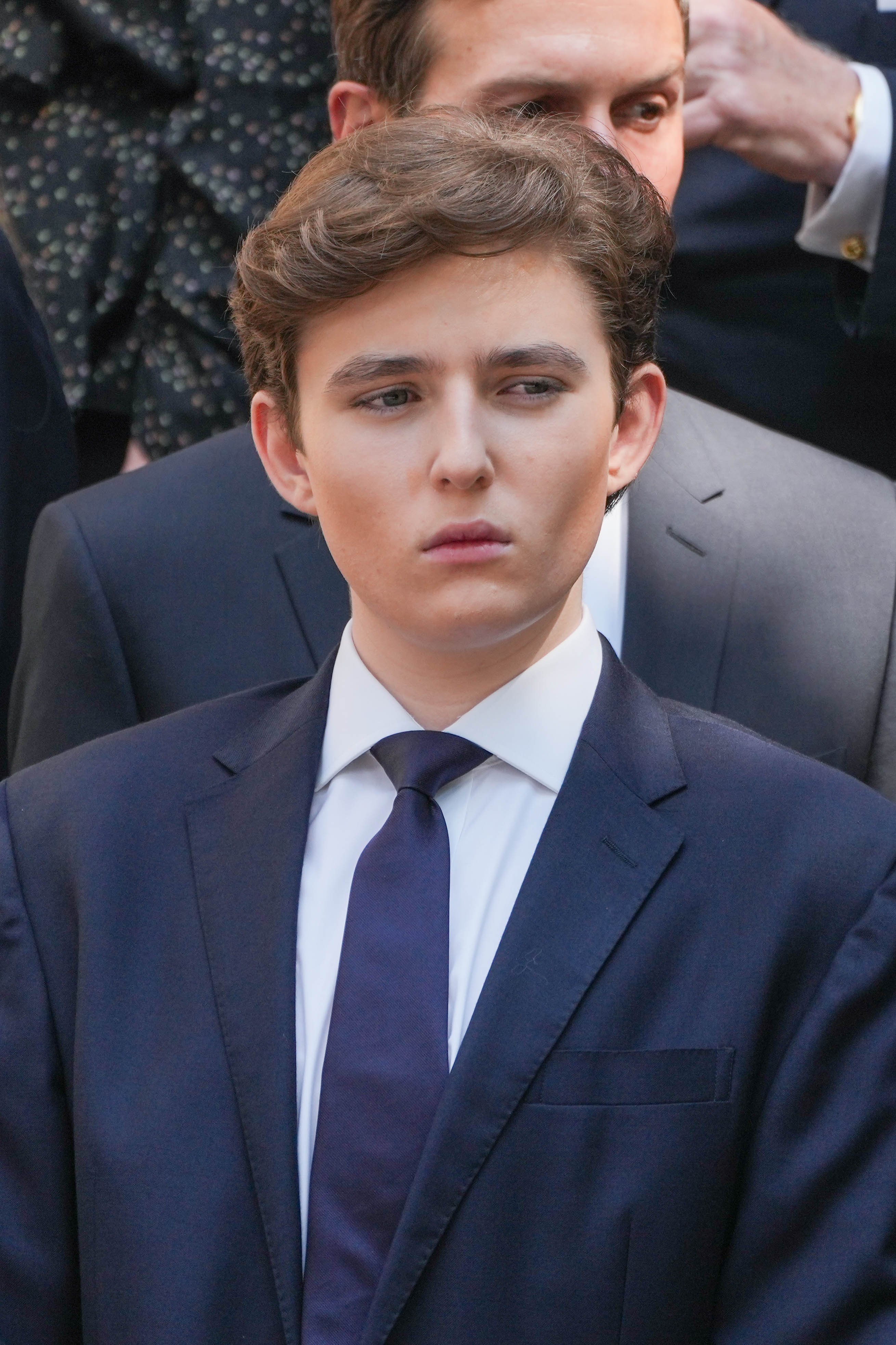 Barron Trump at funeral of Ivana Trump on July 20, 2022, in New York. | Source: Getty Images