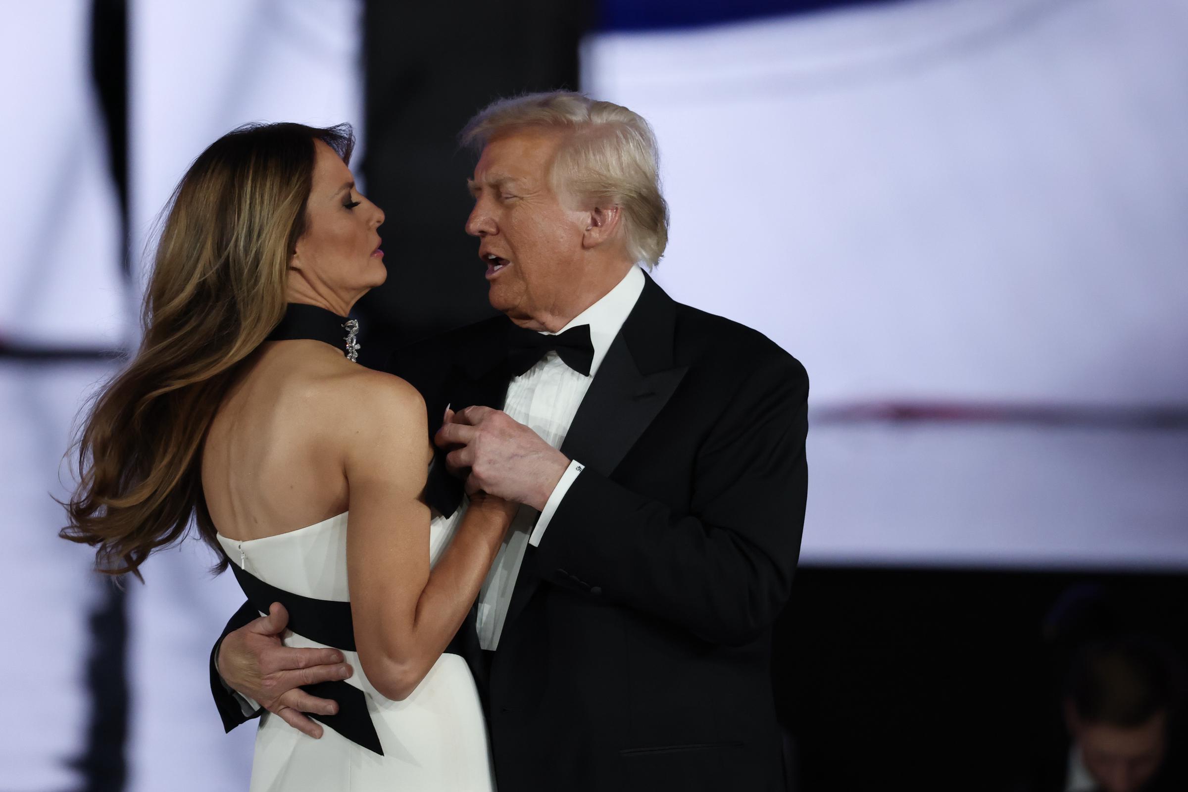 President Donald Trump dances with his wife First Lady Melania Trump at the Liberty Inaugural Ball on January 20, 2025 | Source: Getty Images