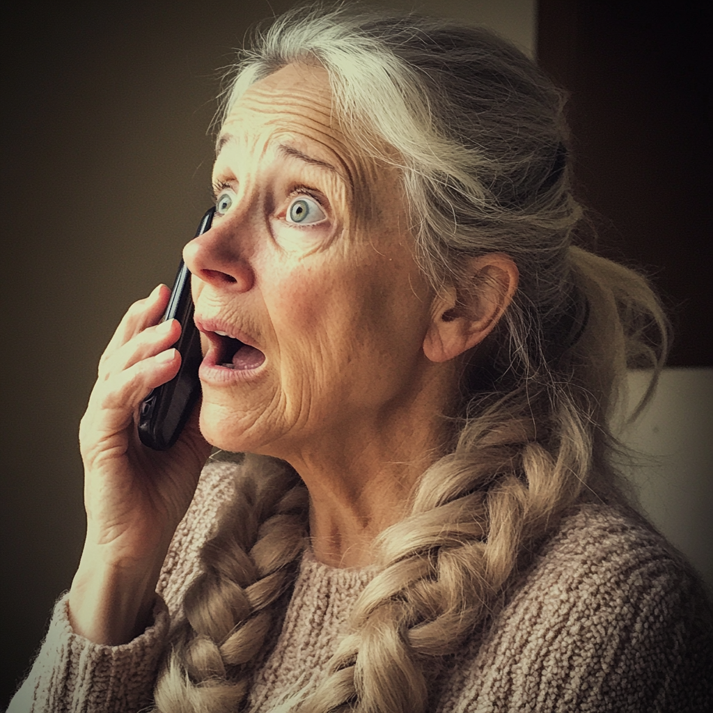 A woman talking on the phone | Source: Midjourney