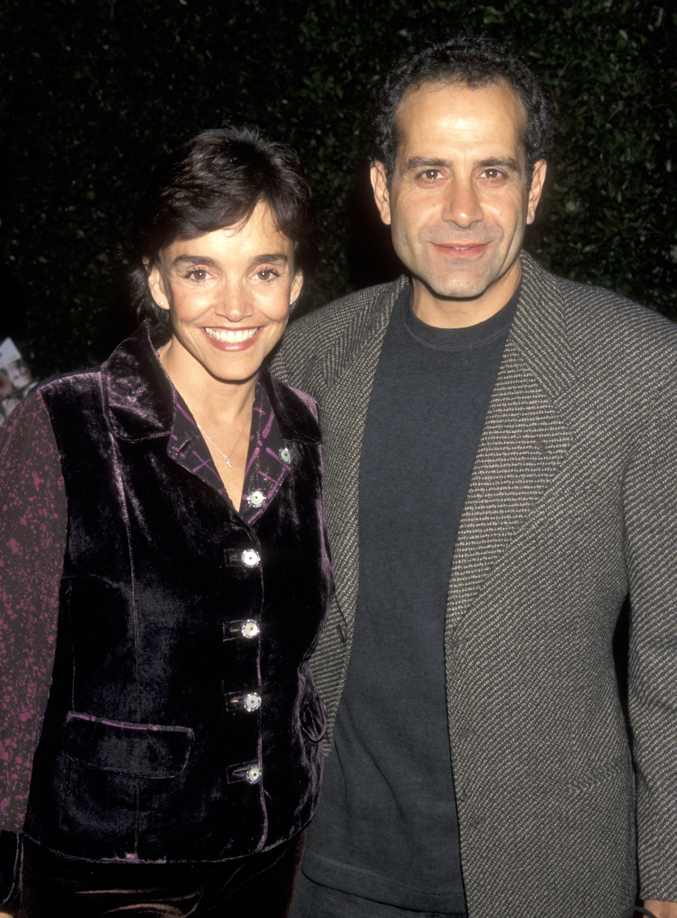 The actress and Tony Shalhoub during the screening of "That Championship Season" on June 3, 1999, in Beverly Hills, California. | Source: Getty Images