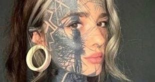 A woman with 800 tattoos reveals a new picture of herself without any ink – the difference is quite striking