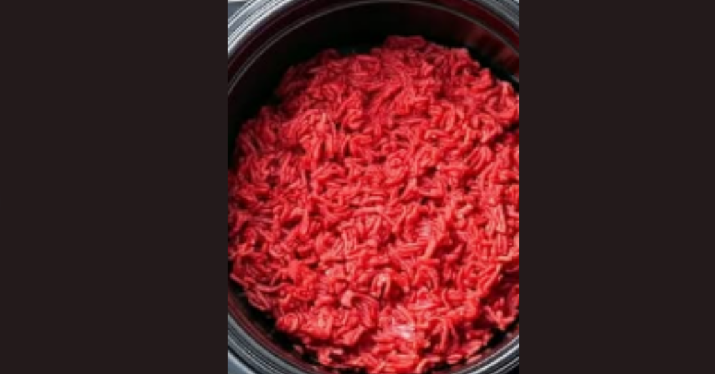 Put raw ground beef in a slow cooker with these 4 ingredients