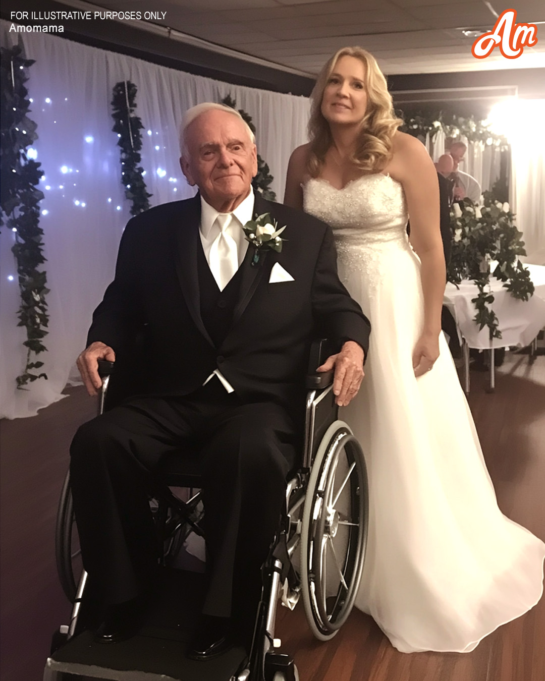 Bride Doesn’t Want Her Dad in Wheelchair to Walk Her Down the Aisle until She Sees Him on TV — Story of the Day