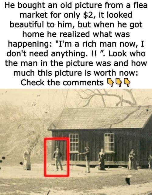 Man buys photo for $2 at garage sale – looks closer and discovers it’s worth millions