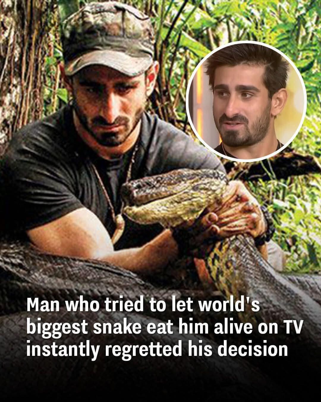 Man who attempted to get eaten alive by snake filmed the whole thing