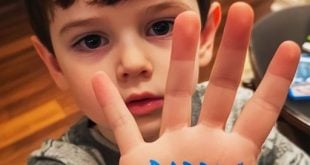 My nonverbal son warned me about my husband’s secret by writing ‘Dad Lies!’ on his palm