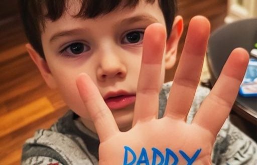 My nonverbal son warned me about my husband’s secret by writing ‘Dad Lies!’ on his palm