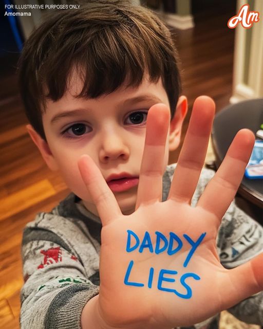 My nonverbal son warned me about my husband’s secret by writing ‘Dad Lies!’ on his palm