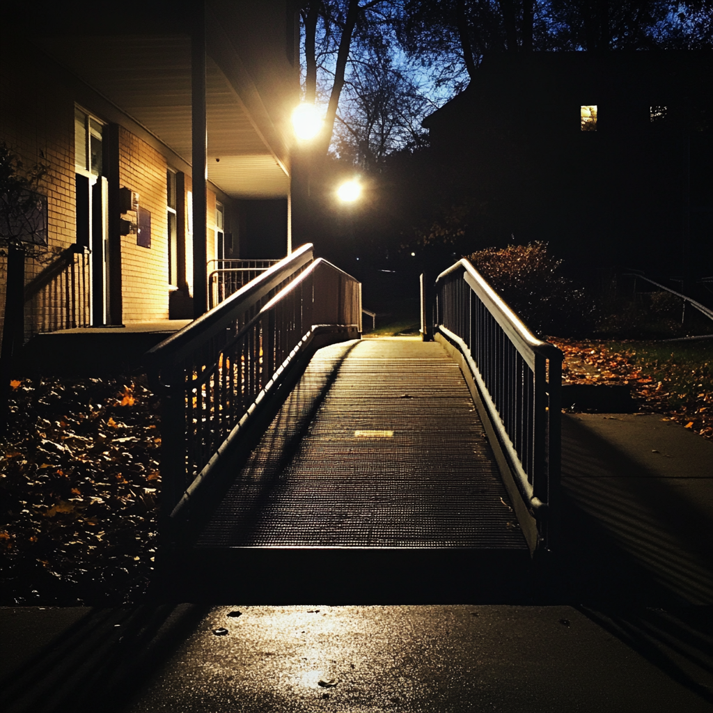 A wheelchair ramp | Source: Midjourney