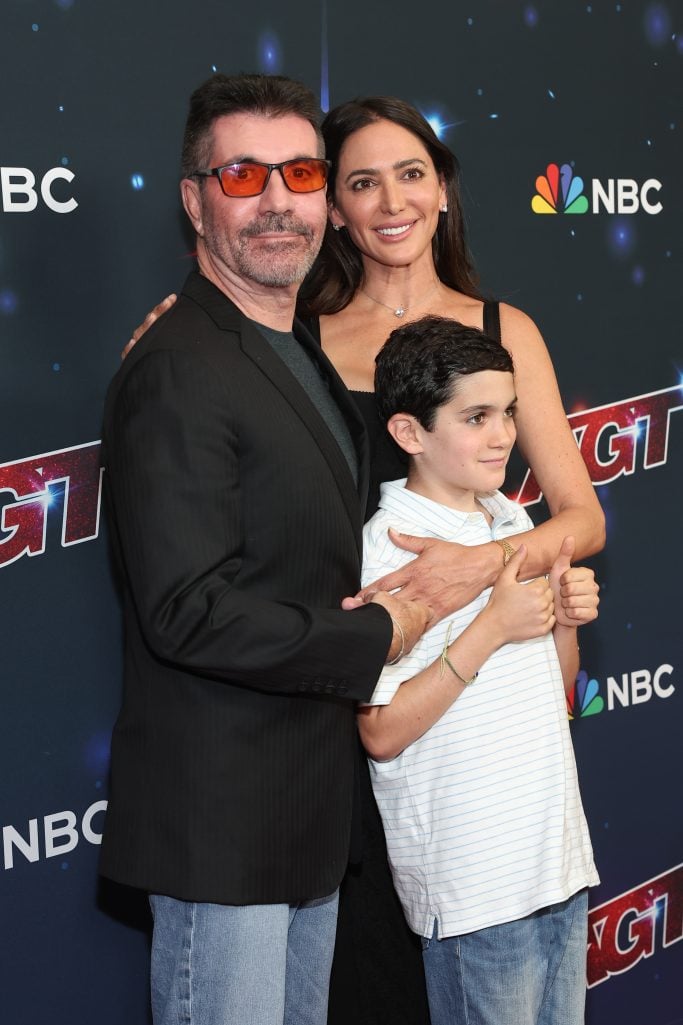 Simon Cowell and Lauren Silverman with Eric Cowell at "America's Got Talent" season 18 finale on September 27, 2023 | Source: Getty Images