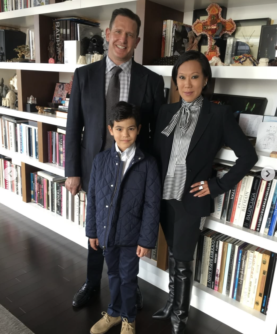 Jett and Sebastian Kain and Lynn Ban pose for a family photo, dated January 2025 | Source: instagram.com/lynn_ban