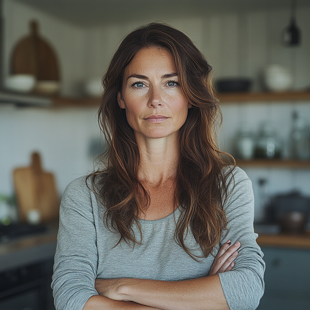 A serious-looking woman | Source: Midjourney