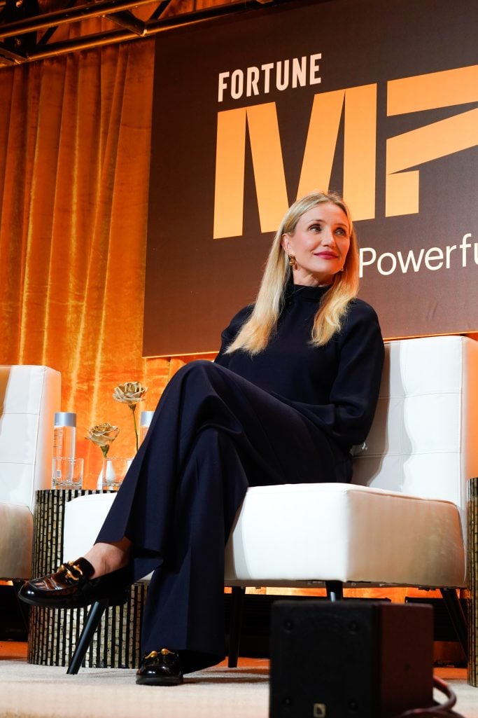 Cameron Diaz at the Fortune Most Powerful Women Summit on October 14, 2024, in Laguna Niguel, California | Source: Getty Images