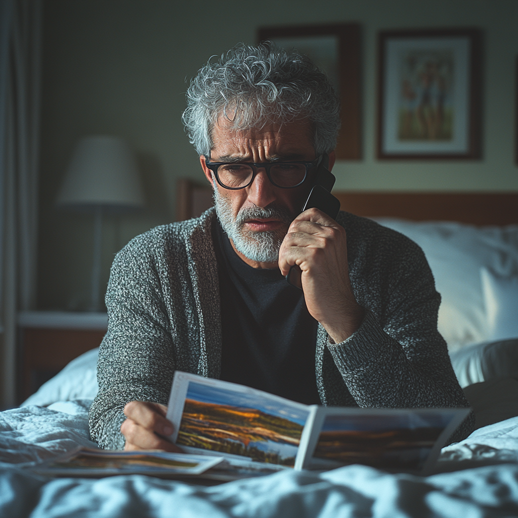 An angry man on the phone | Source: Midjourney