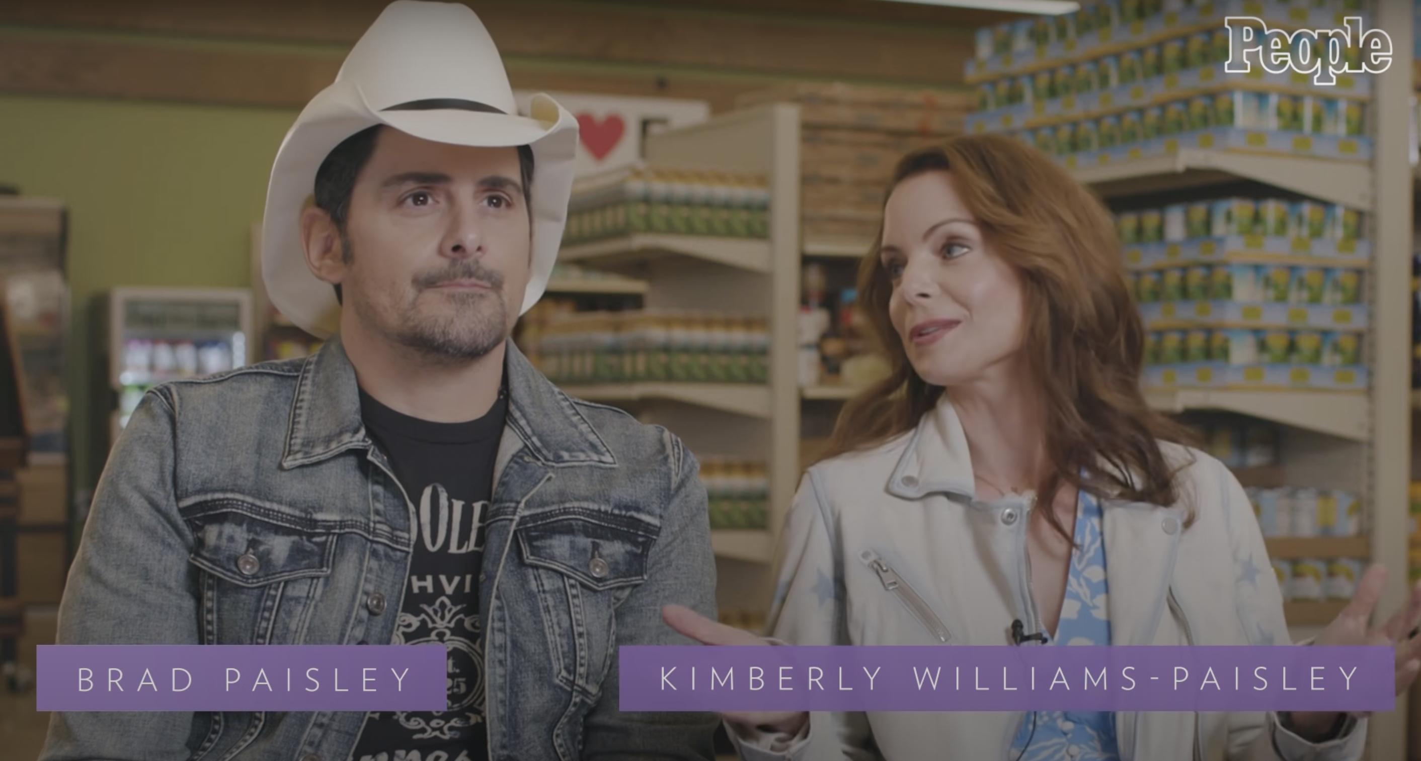 Brad Paisley and Kimberly Williams-Paisley during an interview, dated April 2021 | Source: YouTube/People