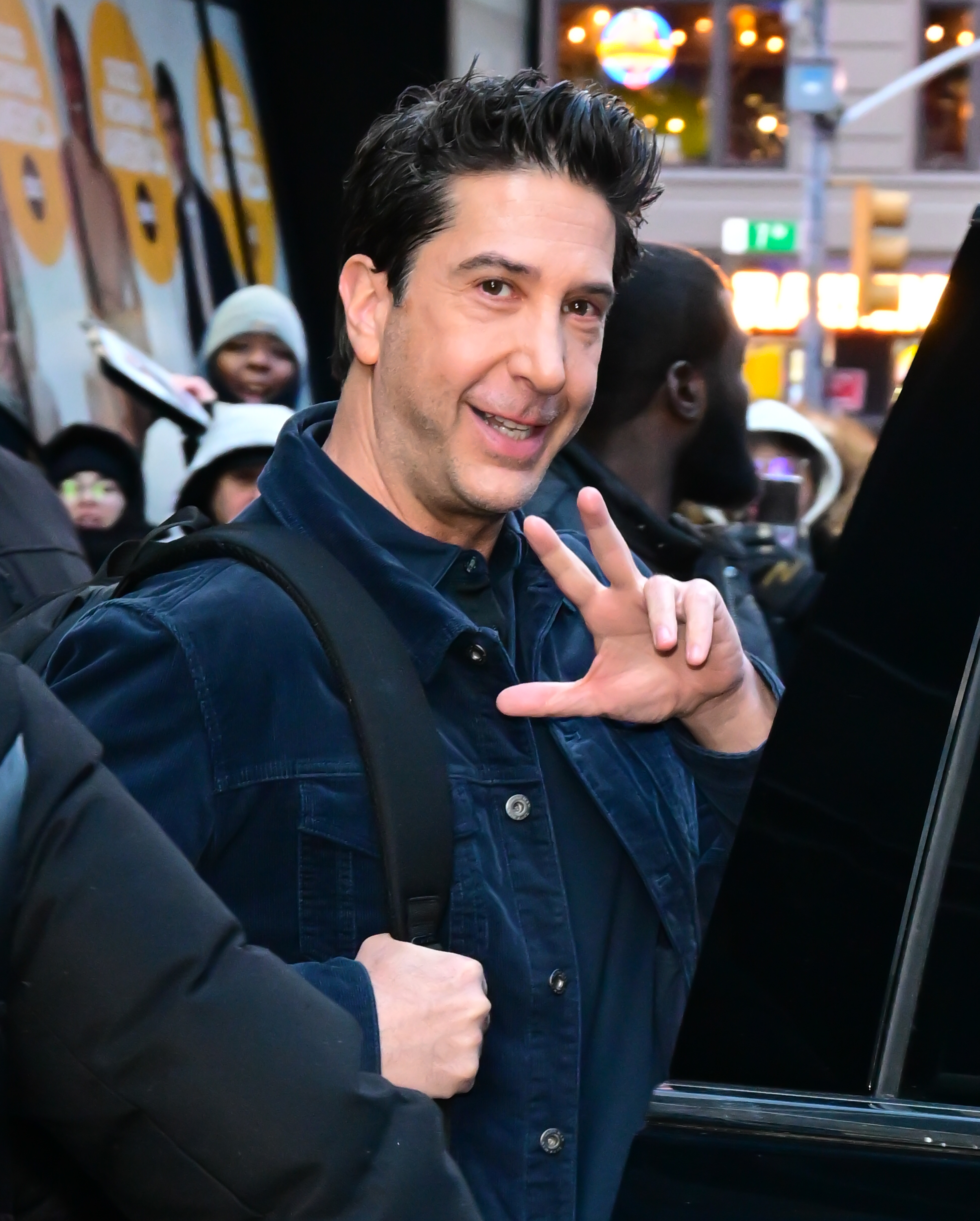 David Schwimmer seen outside "ABC Studio" on January 7, 2025, in New York City | Source: Getty Images