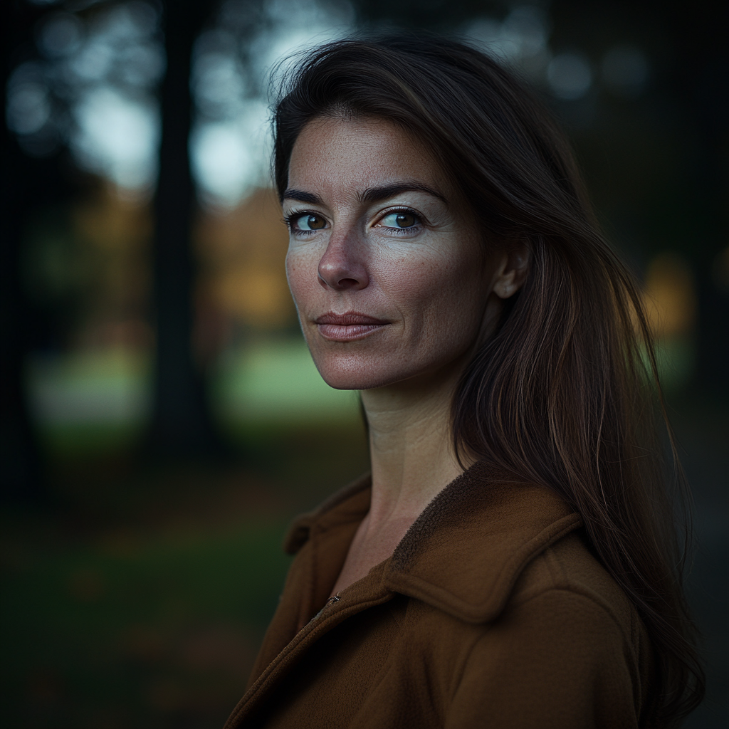 A woman standing in a park | Source: Midjourney