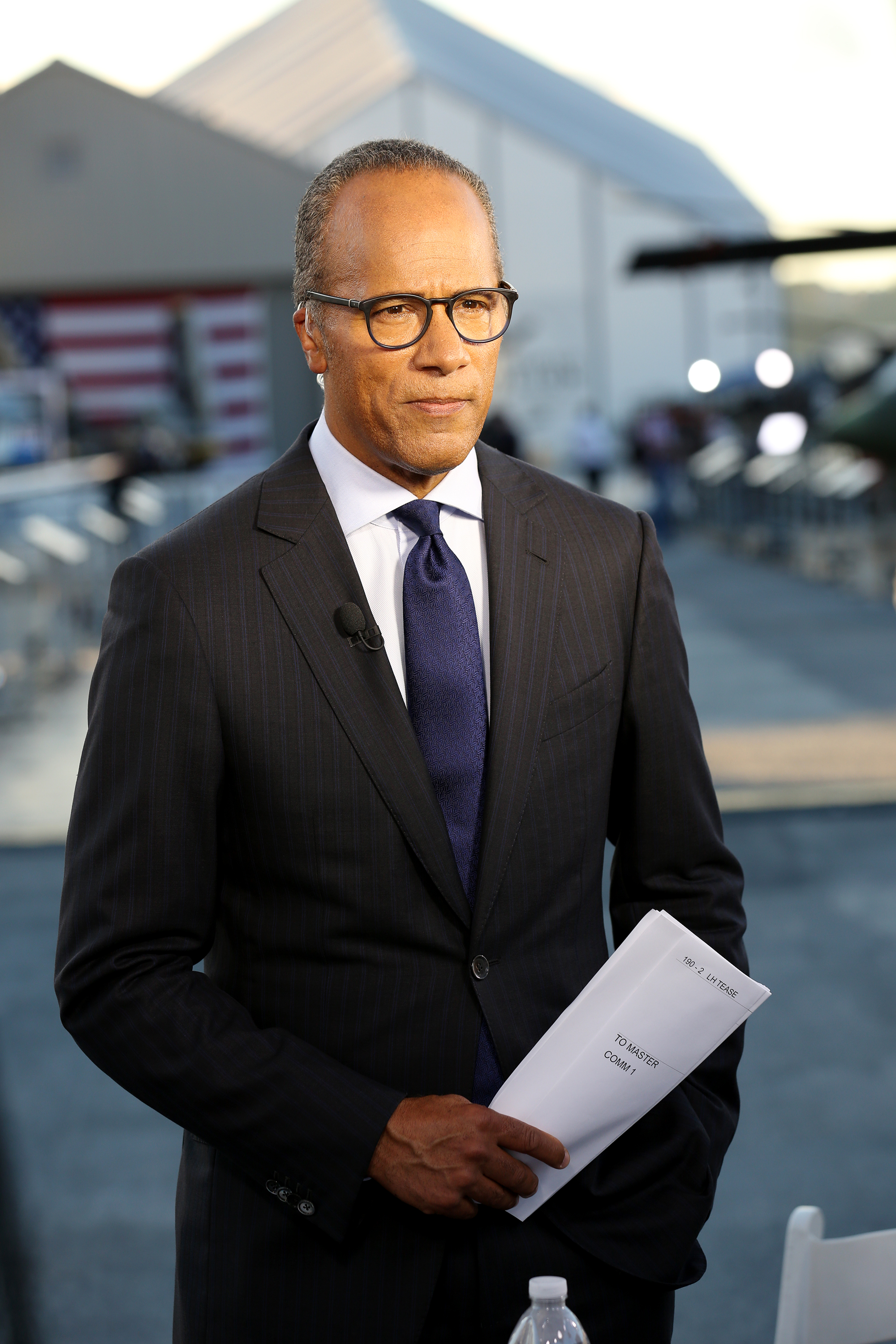 Lester Holt on "NBC Nightly News," on August 12, 2016 | Source: Getty Images