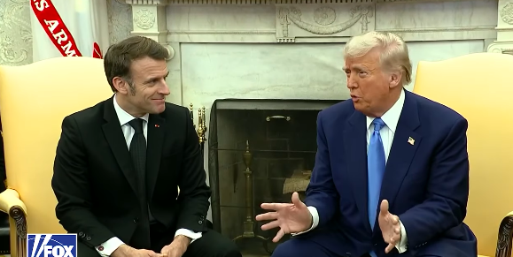 Donald Trump recounting a story about him and his wife having dinner with Emmanuel Macron and his wife, posted on February 24, 2025. | Source: Instagram/foxnews