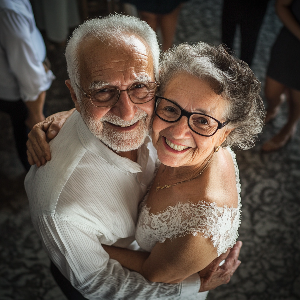 A happy senior couple celebrating their 35th wedding anniversary | Source: Midjourney