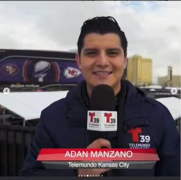 Adan Manzano Aguilar covering the Super Bowl LVIII, from a post dated February 17, 2024 | Source: Instagram/adanmanzanoa