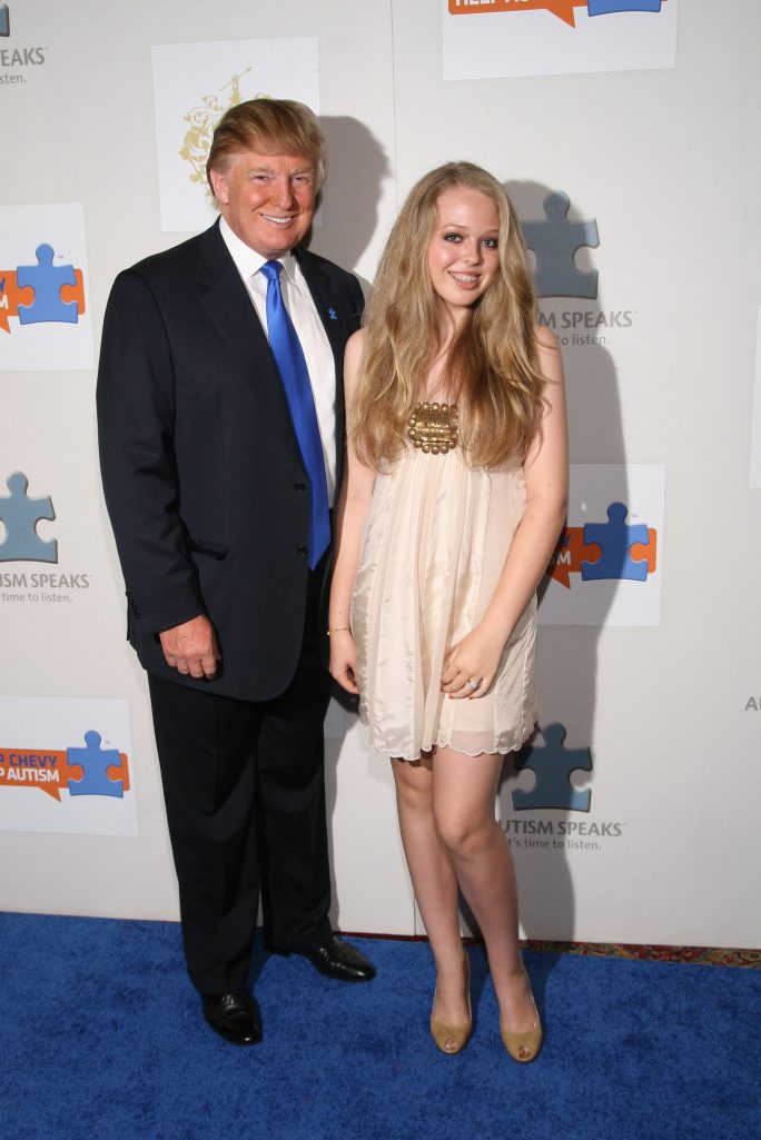 Donald Trump and his daughter Tiffany Trump posing on the red carpet for the Autism Speaks event at the Mar-a-Lago Club on March 30, 2008, in Palm Beach, Florida. | Source: Getty Images