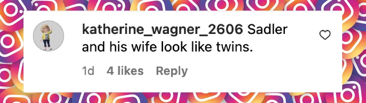 A fan comment on Adam and Jackie Sandler, dated February 17, 2025 | Source: Instagram/people | Instagram/people_style