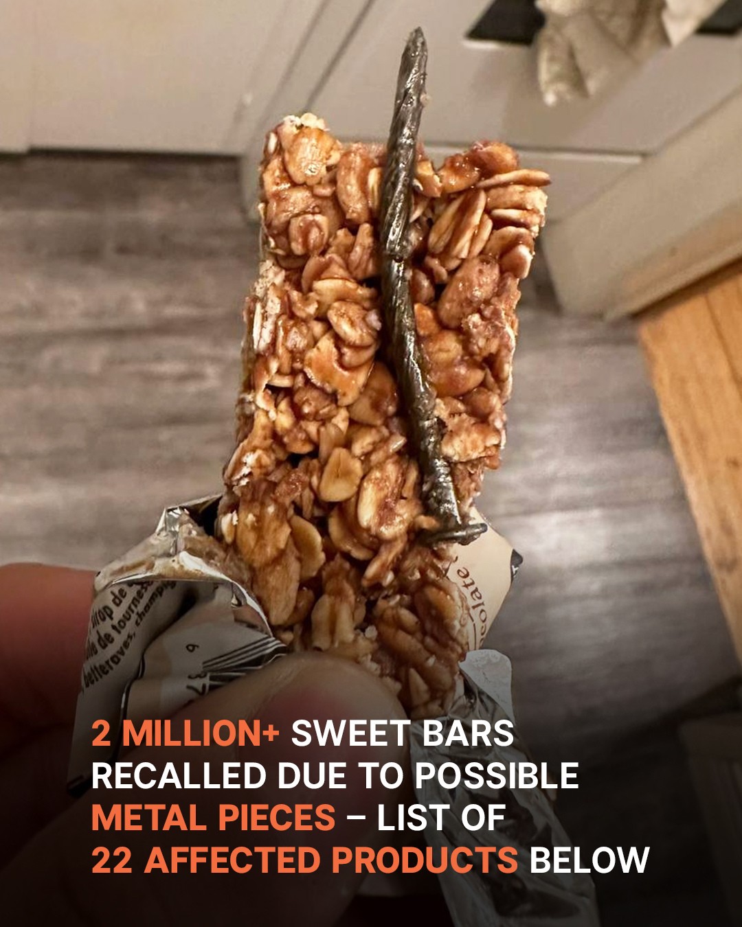 Recall Issued for Nearly 2.5 Million Granola Bars, Deemed Class 2 Risk by FDA – Details and Brand’s Statement