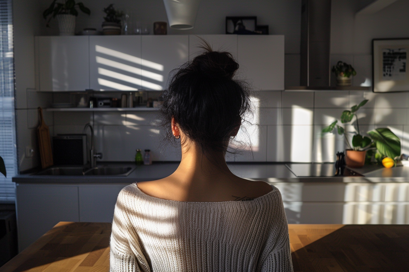 A woman in her kitchen | Source: Midjourney