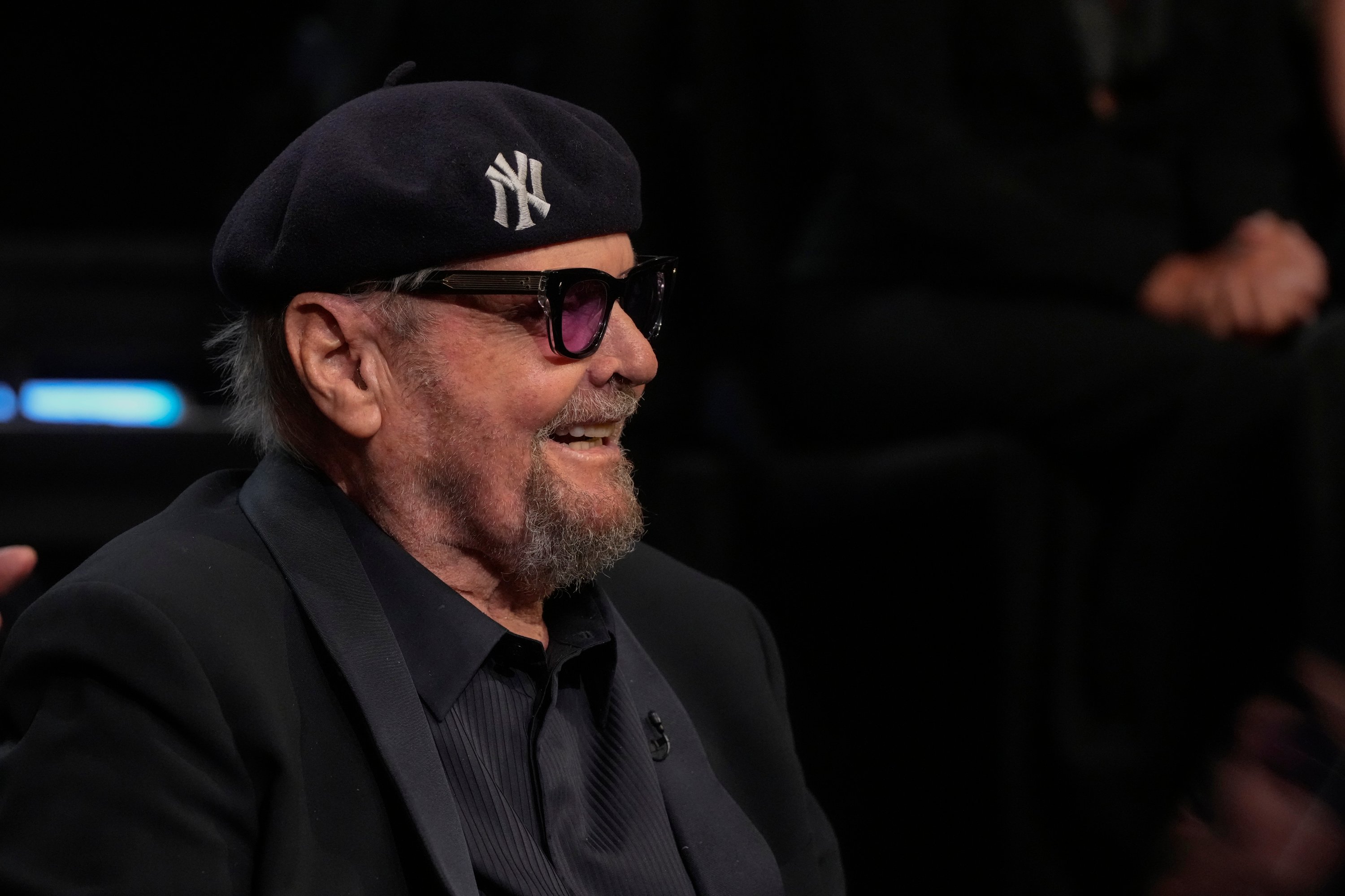 Jack Nicholson smiling in the audience during "SNL50: The Anniversary Special" in New York on February 16, 2025. | Source: Getty Images