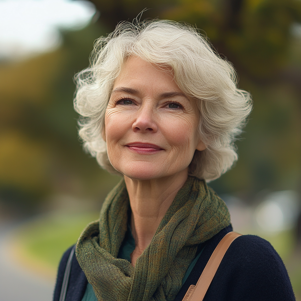 An older woman smiling | Source: Midjourney